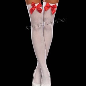 White Thigh High Stockings